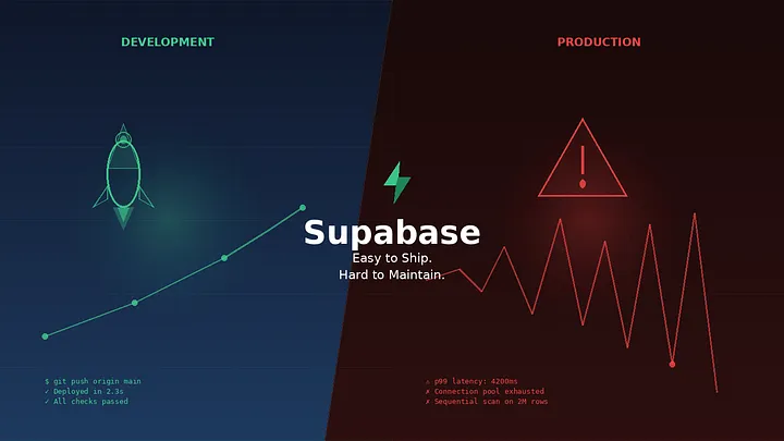 Development vs Production - Supabase easy to ship, hard to maintain